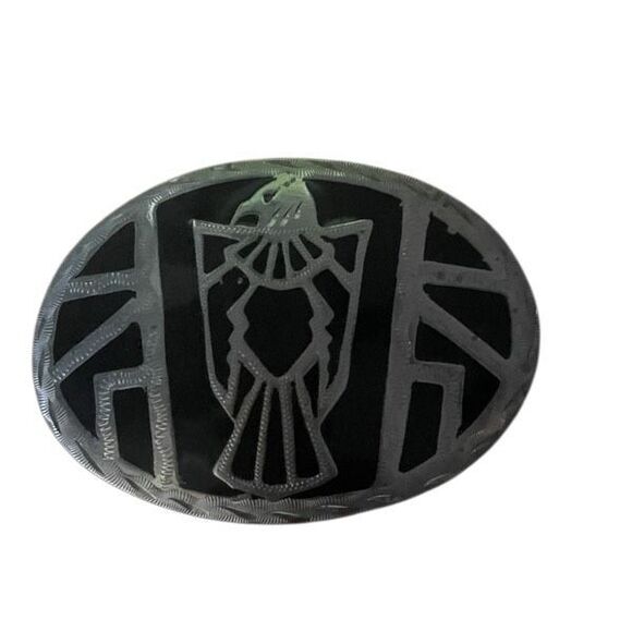 COLORADO SILVER STAR NAVAJO BELT BUCKLE